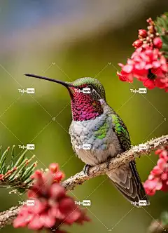 蜂鸟 花卉背景 鸟 美丽的花朵 美丽的壁纸 花壁纸 喙 羽毛