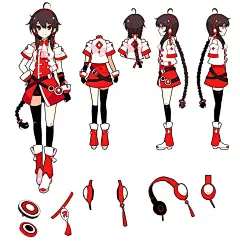 【人设更新】官方5人三视图及配件放出_看图_vocaloidchina吧_百度贴吧