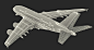Airbus A380-800 Generic royalty-free 3d model - Preview no. 23