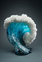 Husband and wife duo Paul DeSomma and Marsha Blaker create beautiful, ocean-inspired glass sculptures