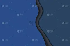 深蓝色抽象层背景名片，海报和传单