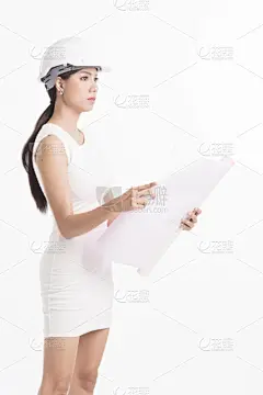 工程师,看,女孩,垂直画幅,美,建筑承包商,美人,经理,泰国,建筑业