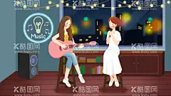 小清新音乐海报  - 源文件下载【酷图网】意境,唯美,梦幻,创意,插画,手绘,梦境,小清新海报,人物插画,小清新,简约风格,国潮,韵味,温馨,文艺范,文艺海报,手绘风,浪漫,治愈系,温暖,梦中世界,文艺风,中国风,放飞梦想,音乐海报,音乐节,音乐元素,音乐素材,音乐背景,卡通乐器,手绘乐器,乐器插画,音乐符号,音符,作曲,曲目,音乐插画,