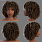 Naomi Head/Hair, Dani Garcia : I've been working on this new character, and this is a head/textures/hair test I've done.

The character is a bit cartoon/stylized, so the hair hasn't been rendered with all the details it could have, to match the style of t