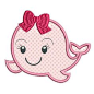 其中包括图片：Whale Applique Design (SA552-9)