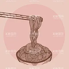 手绘面条米粉碗筷  - 源文件下载【酷图网】手绘版画,手绘插画,手绘面条,复古版画,面条,筷子,早餐,碗,米线,美食,小吃,米粉,线条