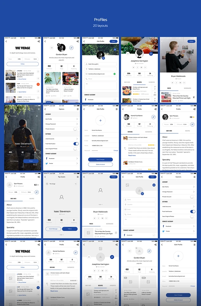 Aware Mobile UI/UX Kit : Big UI and Wireframe Kit for mobile projects ...