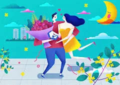 地产插画-苏州春江明月-古田路9号-品牌创意/版权保护平台