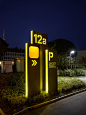 Illuminated parking lot signs #wayfinding: 