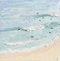 澳大利亚艺术家 Sally West 精彩的厚涂油画，海滩系列～ 阳光的温度和浪漫愉悦的假日氛围在海浪般自由的笔触中尽情释放…（相关推荐：O网页链接） ​​​​