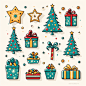 redwolf99is_Stickers_white_background_Christmas_elements_vector_ff8d8ff7-dc7e-4608-90f8-b3130f5db564