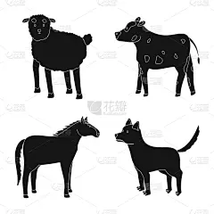 有机食品,大农场,品牌名称,可爱的,农业,纯种犬,食品,狗,牛,动物