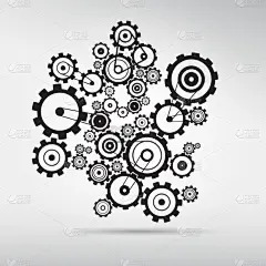 抽象矢量齿轮-齿轮
