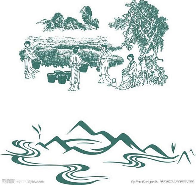 采茶 茶山@北坤人素材