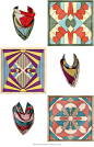 Art Deco Scarf Designs : Art Deco designs for scarf label