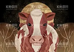 板绘 动物 可爱 牛  - 源文件下载【酷图网】板绘,手绘,动物,可爱,设计,动漫动画,