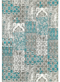 Bright Patchwork Rug, Turquoise and Gray - Contemporary - Area Rugs - by Gínore
