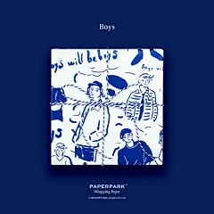 纸象公园原创设计情人节男朋友礼物520包装纸礼品包装纸-淘宝网