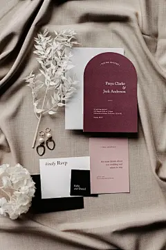 温柔治愈拱形创意贺卡 Wedding Invitations