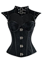 Black Steampunk Overbust Corset