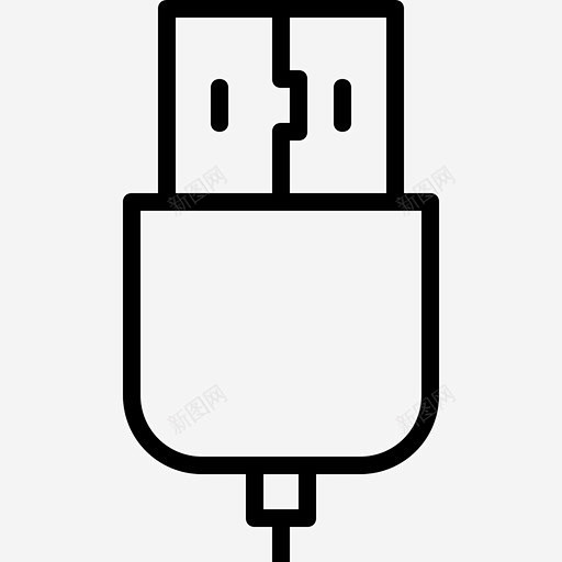 usb数据线连接图标 创意素材