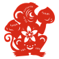 花瓣素材_中国风剪纸十二生肖猴_100028482 (1)