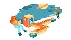 创意高端素雅极简主义插画矢量素材