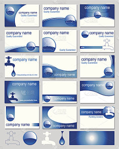 一套管道主题的名片模板