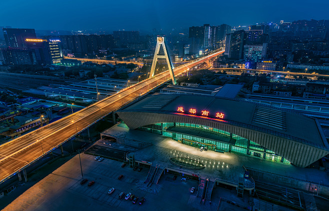 成都天府立交美丽夜景48927_城市夜景...