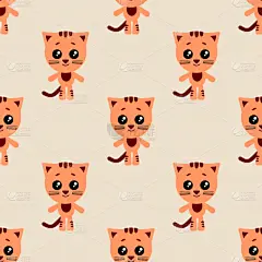 猫,光,四方连续纹样,卡通,可爱的,华丽的,纺织品,壁纸,自然美,动物