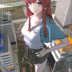 Giant Girl hinders traffic