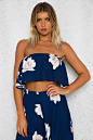 STAYCATION TOP - Navy/White Floral - SHOP NEW