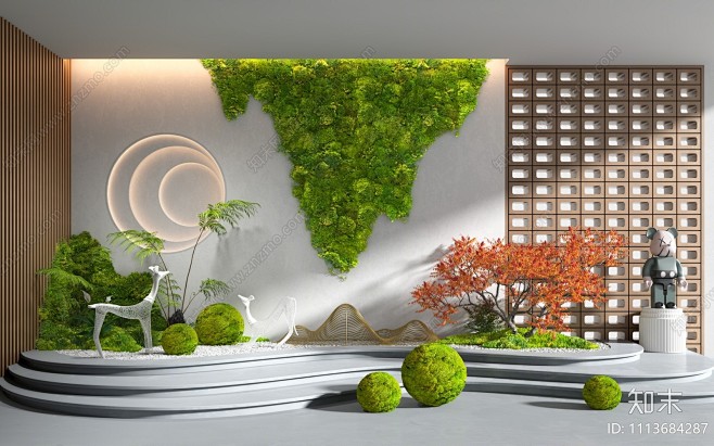 现在室内景观小品3D模型下载【ID:1113684287】
