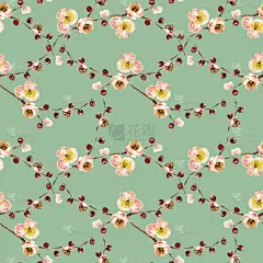 纹路与花枝无缝搭配