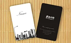 简洁,建筑,黑白名片设计模板