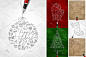 圣诞节节日主题设计插画素材合集 Christmas Holidays One Line – 设计小咖
