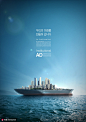 海洋帆船 船上建筑 高楼大厦 企业文化海报PSD08广告海报素材下载-优图-UPPSD