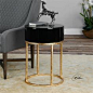Minimalist black and gold side table <a class="pintag searchlink" data-query="%23sidetabledesign" data-type="hashtag" href="/search/?q=%23sidetabledesign&rs=hashtag" rel="nofollow" title="#side