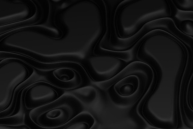 10款抽象黑色3D橡胶冲压波浪褶皱背景纹...