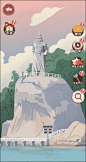 五月复苏 休闲养成游戏UI界面《旅行少女》-景点（皓月园）界面