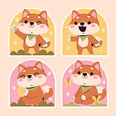 卡通柴犬形象  