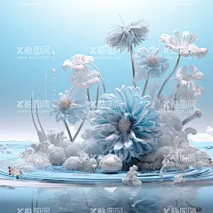 花之蓝白  - 源文件下载【酷图网】插画,插图,壁纸,头像,背景,彩绘,色彩,画报,景物,虚拟,梦幻,美景,风景,风光,花,白花,兰花,蓝花,菊花,小花,镜面,平滑,光滑,柔光,蓝光,明亮,蓝底,花朵,花瓣,珍珠