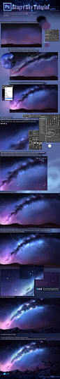 +Starry Sky Tutorial+ by Enijoi.deviantart.com on @deviantART: 