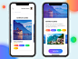 Travel app design concept for iPhone X