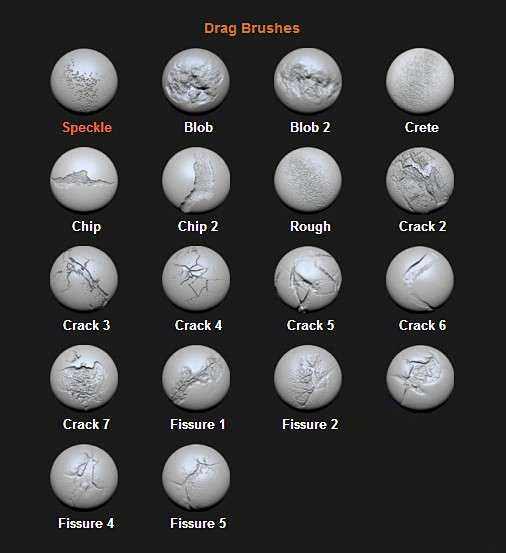ZB笔刷库ZBrush雕刻实用笔刷合集山...