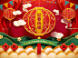 灯笼,新年前夕,式样,红色,亚洲,传统,春节,中国灯笼,无人,矢量