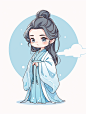 QiuLing6689_Clean_white_backgroundCute_Chinese_girl_in_hanfu_in_b69d593f-4030-4755-97d0-89628bde92d4_0_0