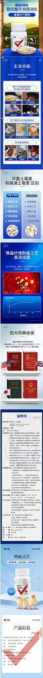 华畜兽用土霉素片粉兽药鸡鸭猫用狗宠物乌龟鱼药片肠炎腹泻拉稀药-tmall.com天猫