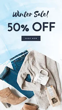 【模板可下载】ins风清新文艺水彩笔触杂志风广告海报排版banner设计模板psd素材