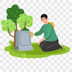清明节祭奠思念逝者卡通手绘PNG图片➤来自 PNG搜索网 pngss.com 免费免扣png素材下载！